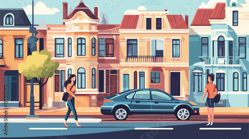 Modern Insurance Design Flat Vector Illustration Centered