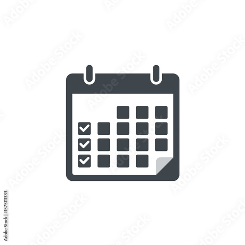 Calendar with rest symbolizing organization and productivity in grayscale  