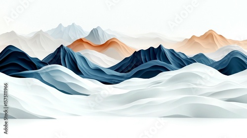 Abstract Mountain Landscape Art