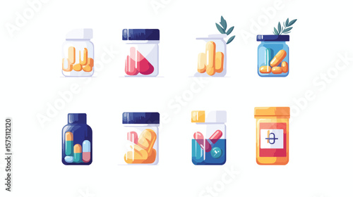 Professional Medical Pills Flat Vector Design for Health Concept