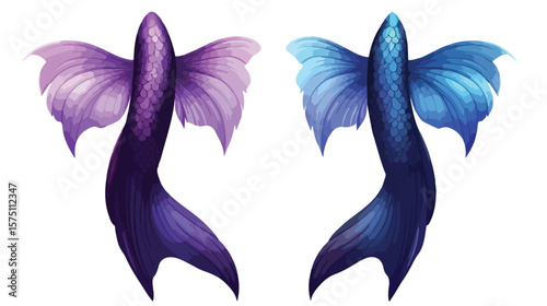 Vibrant Purple Mermaid Tail for Costume or Cosplay