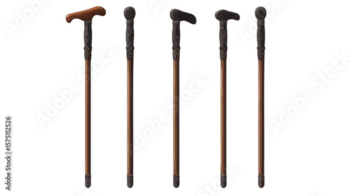 Metal Walking Stick Vector Design for Isolated Background