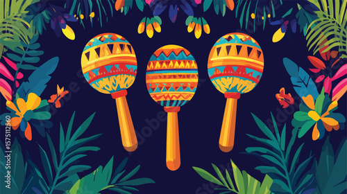 Vibrant Mexican Maracas Design Showcase Rich Culture of Mexico
