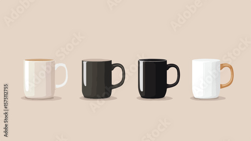 Coffee Mugs Vector Design for Branding and Promotion