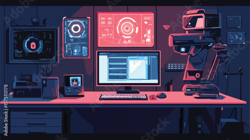 Modern Surveillance Equipment Monitoring Business Activities