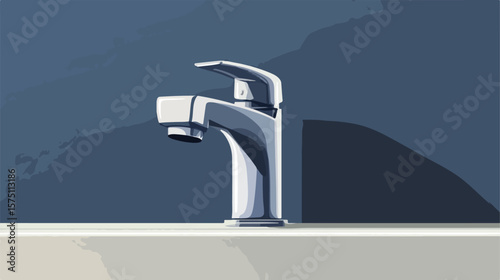 Sleek Modern Vector Faucet Design for Interior Decor Inspiration