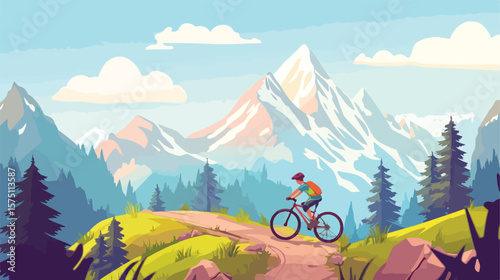Thrilling Mountain Biking Adventure in Scenic Environment