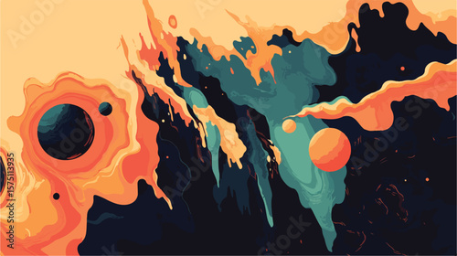 Modern Music Design Concept Illustration with Vibrant Colors