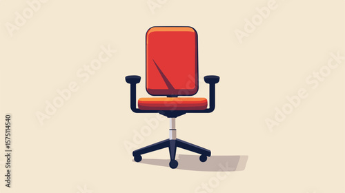 Modern Office Chair Flat Vector Icon Design for Professionals