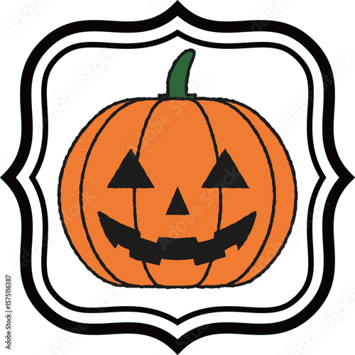 Halloween pumpkin -1-2 frame
Jack o'lantern cute simple icon
