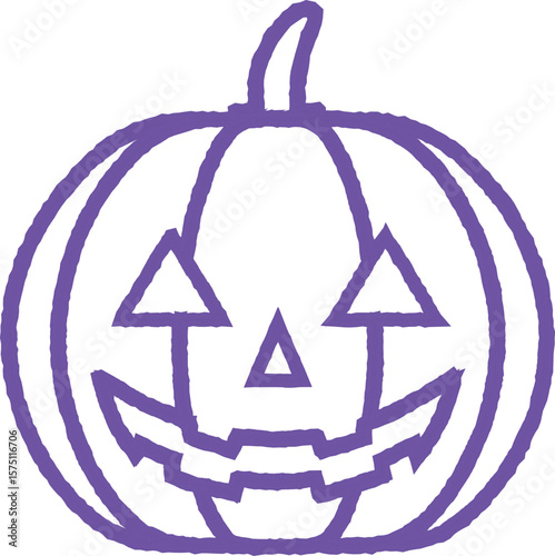 Halloween pumpkin -1-2 purple
Jack o'lantern cute simple icon