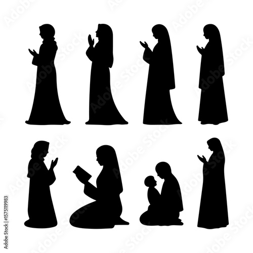 Unique and good quality Muslim Woman silhouette set