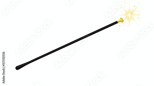 Magic Wand Vector Illustration Isolated on White Background