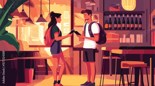 Man Using Online Dating Service to Meet Girl