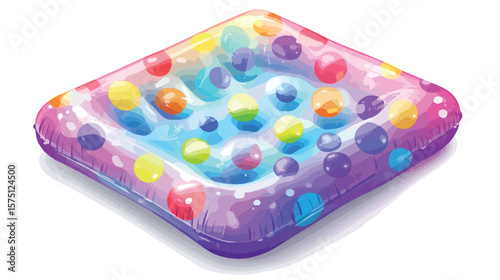 Transparent Inflatable Water Mattress for Pool - Refreshing Summertime Relaxation Concept