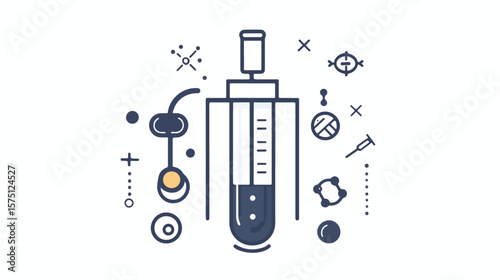 Infuse Black and White Flat Vector Icon Design
