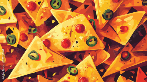 Isolated Nachos Design Flat Vector Illustration for Snack Packaging Marketing