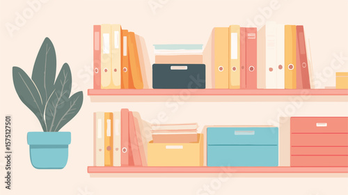 Sleek Office Shelves with Minimalistic Design for Organization