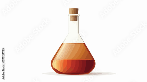 Modern Laboratory Flask Vector Design Isolated on White Background