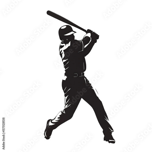 baseball player hitting ball silhoutee 