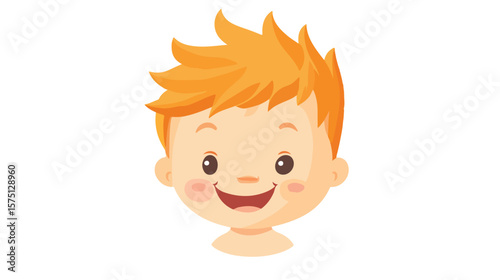 Adorable Baby's Sweet Smile with Spiky Hair - Professional Portrait
