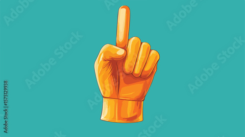 Number 1 Fan Hand Glove with Raised Finger Gesture