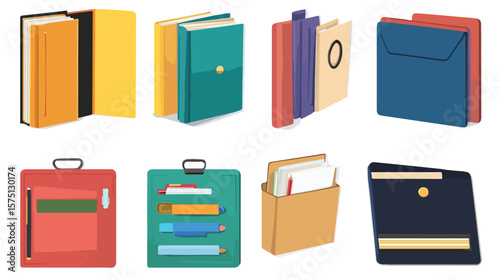 Professional Office Supplies Set of Hard Cardboard Folders