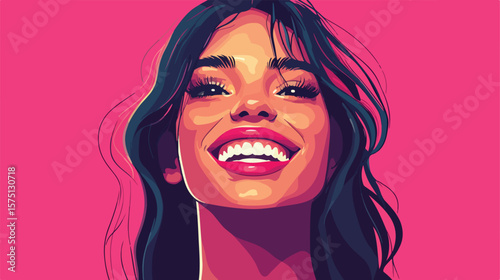 Beautiful Woman with Devilishly Cute Smiling Expression