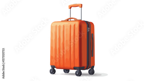 Orange Hard-Shell Suitcase with Wheels - Professional Travel Gear