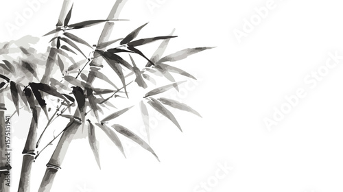 Traditional Oriental Bamboo Painting for Interior Design Inspiration