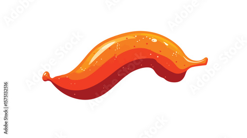 Flat Vector Pancreas Anatomy Illustration Isolated on White