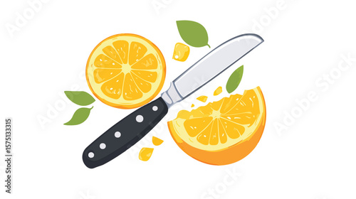Professional Vegetable Peeler Flat Vector Illustration on White