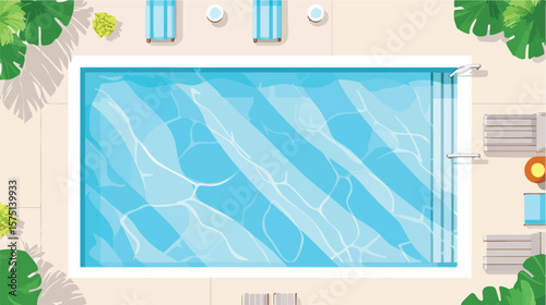 Luxurious Professional Swimming Pool with Elegant Paths for Relaxing Dip