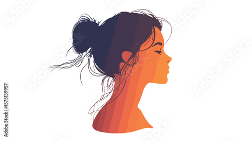 Casual Female Avatar Woman Portrait for Professional Profile