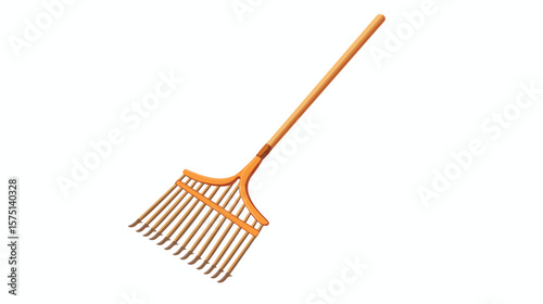 Professional Rake Vector Isolated on White Background Usage