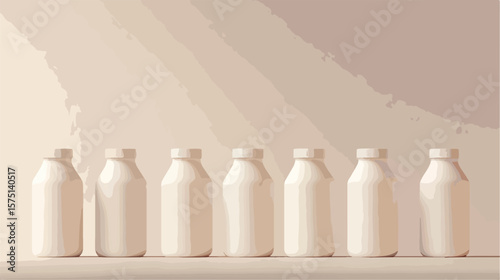 Realistic Milk Boxes Isolated Vector Illustration