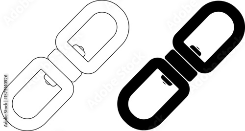 outline silhouette swivel icon set