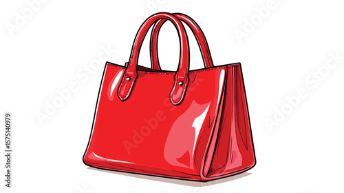 Red Hand Bag Vector for Christmas Xmas Theme