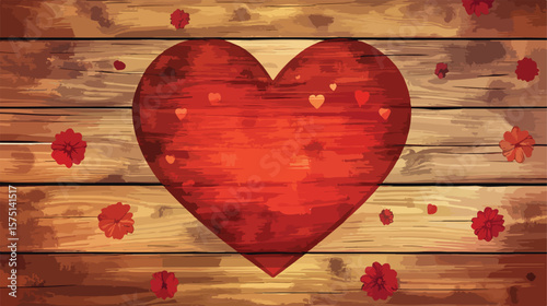 Heart Shape Love Gift Wood Symbolizes Romance in Generous Gesture
