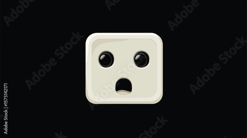 Modern Socket Clip Art Design Isolated on Black Background