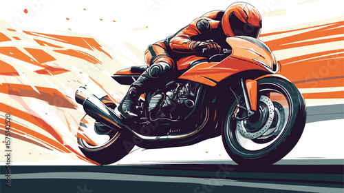 Thrilling Motorcycle Racing Adventure with Speeding Biker