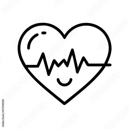 A Heartbeat Illustration Symbolizing Health and Wellness, representing the vitality of life and the importance of a healthy heart.  