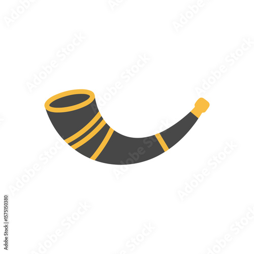 Shofar icon – Rosh Hashanah flat Vector illustration