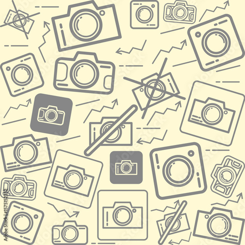 seamless pattern with cameras