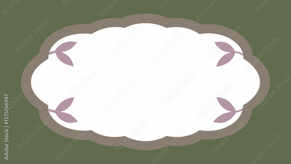 Decorative frame with leaf accents on a white background for elegant design projects Decorative frame with leaf accents on a white background for elegant design projects