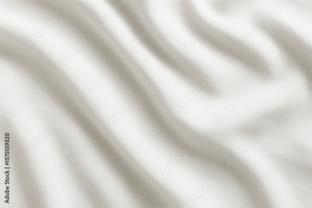 Obraz premium Soft white silk fabric texture with smooth flowing folds, elegant luxury background, perfect for textile design, fashion, wedding invitation, product presentation, and minimalistic decorative concept