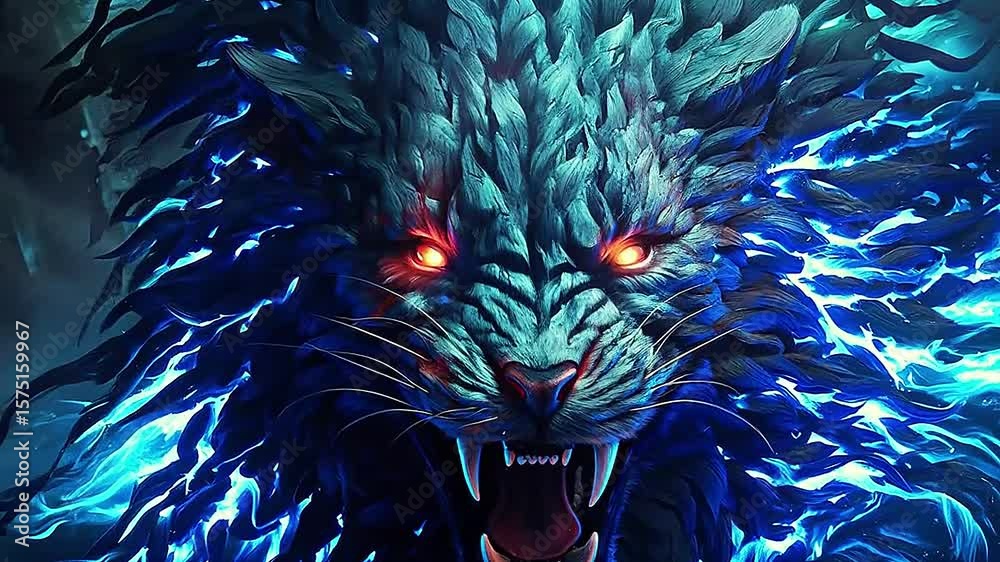Galaxy Version of wild beast transform in pararel World realistis, highly detailedai, generatif