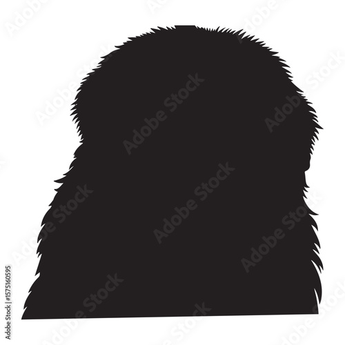 A black silhouette of a Newfoundland dog vector