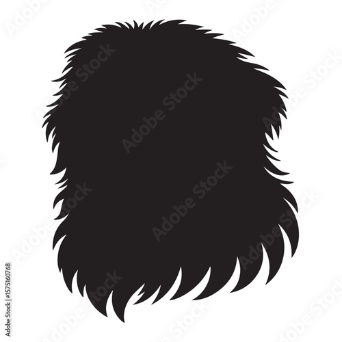 A black silhouette of a Newfoundland dog vector