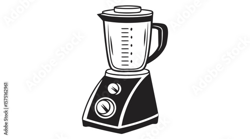 Black Kitchen Blender Icon Vector Isolated